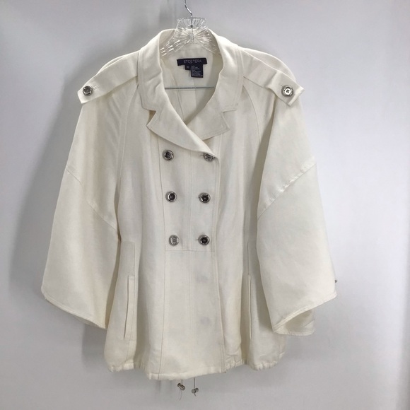 Etcetera Linen Blend Two Piece Set Jacket /Pants Career Classic Creme Size 10/12 - Picture 14 of 15